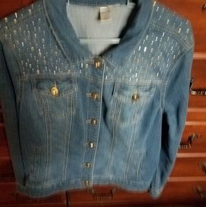 Studded jean jacket